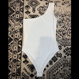 White One Shoulder Bodysuit
